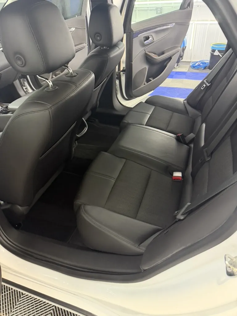 Clean leather seats after interior detailing
